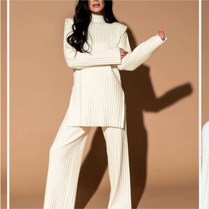Dressed in Lala: New Era Luxe Knit Sweater and Pants Set (size S)